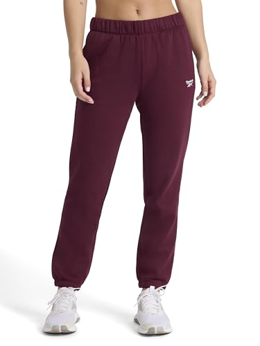 Reebok Women’s Classic Cinch Pant, Standard Fit, Midweight Cotton-Poly Fabric, Black Cherry, Small - image 1