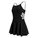 XuttHJH Girls Bathing Suit Spaghetti Straps Cutout Swim Dress Casual Summer Beach Pool Vacation Fashion Swimsuit Monokini