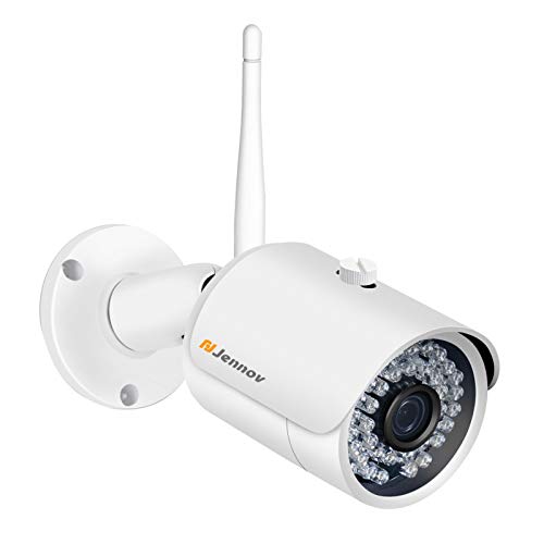 Jennov Add-On WiFi Security Camera Waterproof Outdoor Indoor 3.6mm Lens Day & Night Vision with Power Adapter Compatible with Jennov Wireless WiFi Camera System for Replacement