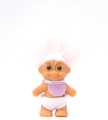 Muñeco Troll Mini de 2.5" Baby con Cabello Rosa miniatura 1