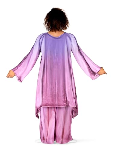 Watercolour Women's L/S Tunic Shirt M/L, Red/Gold