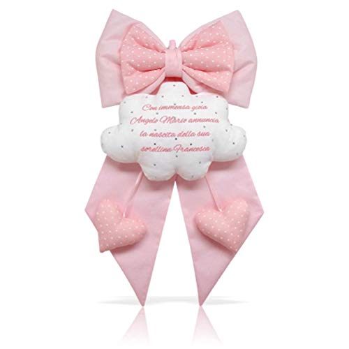 Fiocco Nascita Azzurro Da Personalizzare Con Ricamo Di Frasi Dedica E Annuncio Con Nome Personalizzato Idee Per I Nonni Ricamata Con Frasi Che Riempiono Di Emozioni I Cuori Una Coccarda Originale Escuelasoulsurf Cl