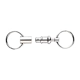 De metal, niquelado Wedo 26251526 - Llavero de 2 aros con acoplamiento, color plateado