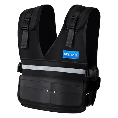 Image of Adjustable Washable Weighted Vest for Women Men, Flexible Cushioning & 4-Layer Breathable Fabric, V-Neck for Walking, Running & Strength Training