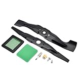 FLTRUCKTOP 72531-VH7-000 72511-VL0-S00 Mulching Blades Filter Kit for Honda HRX217/HRR216 21" Microcut Twin Blade Kit Replace 17211-Z8B-901,Spark Plug,Bolts Fuel Filter,and Spacer