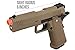 Golden Eagle Steel/Metal Airsoft Hand Gun Hi-Capa 1911 Airsoft Pistol with 6mm BBS and Speed Loader (Metal, Tan)