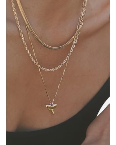 Jewelry: Jaws Necklace for Women – Lifetime Color Guarantee – Waterproof, Non-Tarnish, Hypoallergenic, Gold PVD Coated – Perfect for Beach, Weddings, Holiday Gifts – Small - Large Sizes3