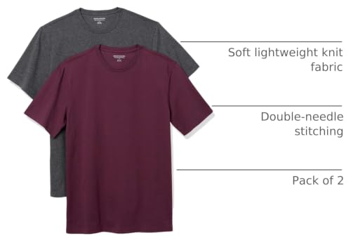 Image of Amazon Essentials Men's Slim-Fit Crewneck Short Sleeve Cotton T-Shirts