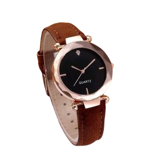 Elegant Women's Analog Wrist Watch with Brown Faux Leather Strap,Rose Gold Finish, Lightweight Casual Quartz Watch for Girls and Women Pack of 1-image-34