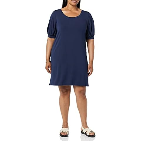 Vestido camisero en modal con manga abullonada Cover