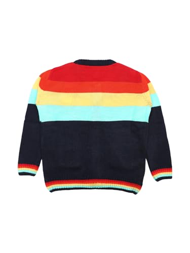 Image of CHKOKKO Boys Woolen Round Neck Sweaters Winter Sweatshirts Navy Blue 4Years-5Years