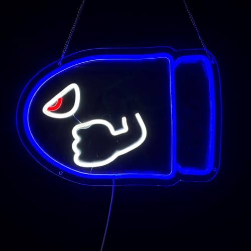 Black Missile Neon Sign, Gaming Neon Sign for Game Room Decor, Man Cave, Kids Room,Super Star Gaming Wall Decor for Mario Fans,Gamer Gifts for Boys, Kids 16.7 * 11.5 in