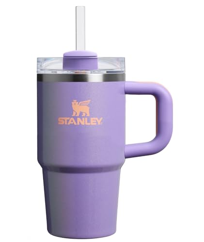Image of Stanley Quencher H2.0 Tumbler with Handle and Straw 20 oz | Flowstate 3-Position Lid | Cup Holder Compatible for Travel | Insulated Stainless Steel Cup | BPA-Free | Periwinkle Shimmer