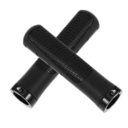HOMOBABE 2個 自転車用耐久ラバーグリップ 滑り止め設計 衝撃吸収エルゴ ックハンドルグリップ クロスバイク マウンテンバイク対応 握りやす
