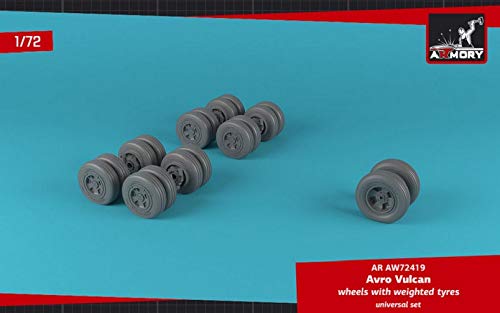 ARMORYAW72419-1/72 AVRO Vulcan Wheels w/Weighted Tires for Scale Model kit