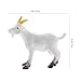 Yardwe 5Pcs Goat Model Ornaments Set Realistic Farm Animal Figurines PVC Miniature Scene Decor for DIY Garden and Home Display