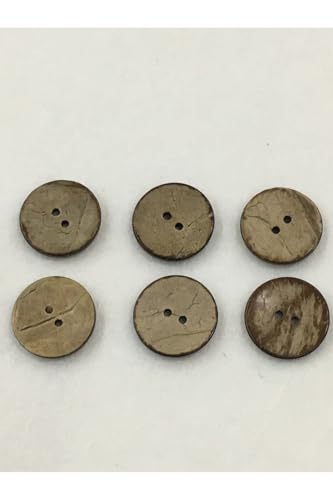 Kokonat Düğme 2 Cm Çapında 6 Adet