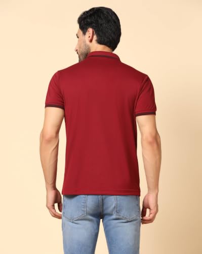 Image of INKKR Men's Solid Polo Neck Half Sleeve Stylish T-Shirt Combo