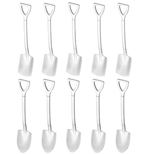 10 PCS Pala Cucchiaio in Acciaio Inossidabile per Confettata - Anguria, Tè al Latte, Caffè, Zucchero, Gelato e Dessert