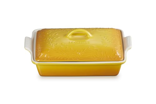 Image of Le Creuset Stoneware Covered Rectangular Casserole, 12 inch x 9 inch, Nectar