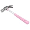 Amazon Basics 8 oz Claw Hammer with Shock Reduction, No-Slip Rubber Grip, Pink