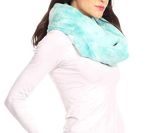 Sakkas Abir Soft Furry Reversible Short Twist Wrap Around Infinity Scarf4