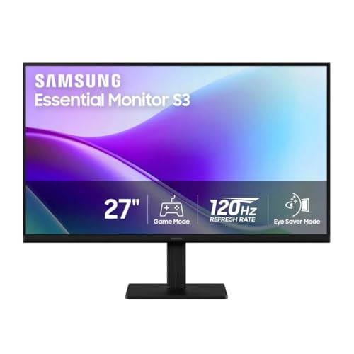 Image of Samsung S3 Essential 27 inch FHD IPS Monitor, 120Hz, 5ms, Slim Design, Black, LS27F32DGANXZA (Renewed)