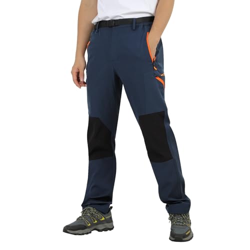 HomKuch Pantalones de Senderismo para Hombres al Aire Libre Caminando Pantalones Respirables a Prueba de Viento