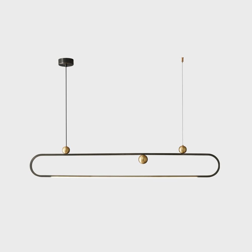 Home LED Pendant Light V-intage Brass Brushed Ceiling Hanging Lamp Dining Table Adjustable Chandelier Modern Interior Decor Suspended Light Fixture