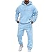 Generisch Trainingsanzüge Herren Jogginganzug Gradientenfarbe 2 Teilig Hip Hop Y2K Tracksuit Hoodies + Jogginghosen Männer Freizeitanzüge Kapuzenpullover Casual Bequeme Sportanzug