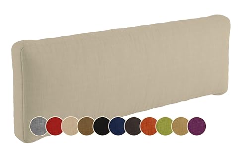 sunnypillow Grand Coussin Dossier pour Canapé Palette Euro - Matelas Extérieur Impermeable, Anti UV - Appui 120 x 40 x 20/10cm - Coussin Salon de Jardin,...