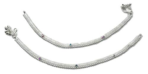 IFH Beauty Indian Fashion Silver Tone Ankle Bracelet Payal Anklet Women Barefoot Jewelry