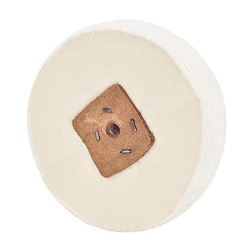 150 mm Rueda pulidora extragruesa de de de tela pulida, color blanco,100 capas, para lijadora de mesa con agujero de mandril de 12,7 mm, 1 pieza Cover