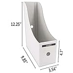 HUAPRINT White Magazine Holder(6 Pack) Cardboard Magazine File Holder-Folder Holder,Magazine Organizer,Document Organizer,Magazine Storage Box,With Labels - Image 3