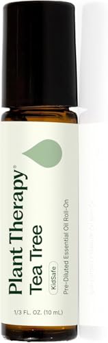 Plant Therapy Tea Tree Essential Oil 100% Pure, Pre-Diluted Roll-On, Natural Aromatherapy, Therapeutic Grade 10 mL (1/3 oz)