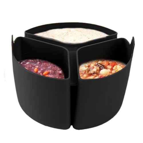 Pot de silicona para cocinar, divisor de olla de cocción lenta, forro de olla de cocción de silkon plegable, lavavajillas, segura de 3 veces, cocción resistente al calor, almacén de sopa, preparación