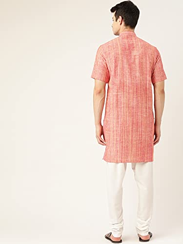 Image of Rajubhai Hargovindas Green Khadi Half Sleeve Kurta