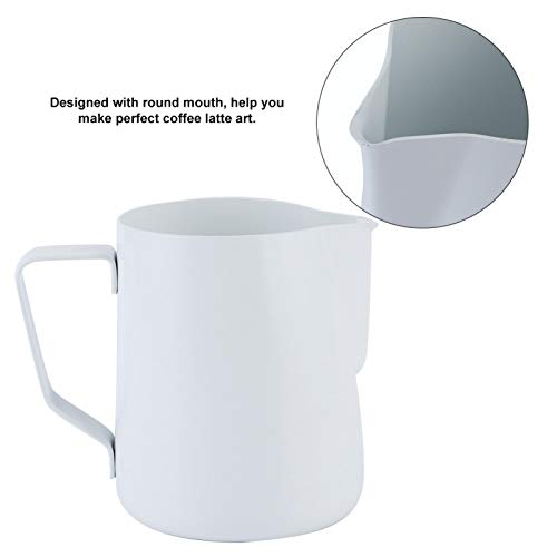 Haowecib Jarra de Espuma Taza de Espuma Taza de Espuma de Leche Espumador y Jarra Taza de Leche de Acero Inoxidable… - Imagen 7