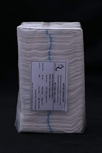 Image of Non-Sterile Absorbent Cotton Gauze Swab | Gauze Swab for Wound Dressing /First Aid /Home (10cm x 10cm x 12ply)