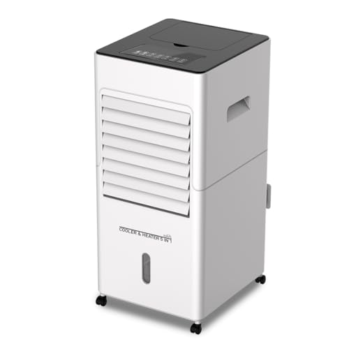 STARLYF Calefactor y Enfriador de aire con ventilador, 2000W, Climatizador, humidificador y purificador, Calentador de aire eléctrico, Ideal para hogar, Hotel, Portatil, Mando a Distancia, 6 Litros