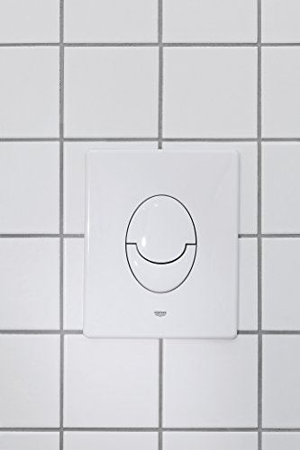 GROHE Skate Air, WC Abdeckplatte (wassersparende Betätigungsplatte mit 2-Mengen-Betätigung, Drückerplatte für die senkrechte Montage, 16cm breit, 20cm hoch), alpinweiß, 38505SH0