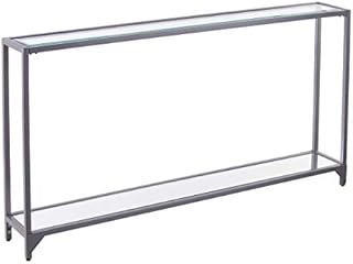 Southern Enterprises Bergen Narrow Metal Console Table, silver