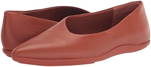 Vince Womens Lex Asymmetrical Flat Rust Amber Leather 6.5 M | Image 6