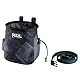 PETZL - Chalkbag SAKA - Zentralklemmung durch Kordel und Tanka, Dark Grey, doppelter Textilbürstenhalter