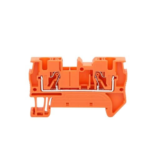 Connecteur de câble PT4 orange et bloc de jonction de 4 mm² pour rail DIN x10