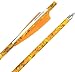 AMEYXGS Crossbow Bolts - 12 Pack of 16/17/18/20/22 Inch Camo Carbon Shaft Arrows with Replaceable Tips and Shield Rubber Feathers (Orange, 20 inch)
