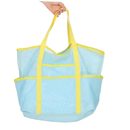PartyKindom Portable Mesh Shower Storage Bag Multi-Purpose Travel Organizer Tote for Beach Swimming Gym Lightweight Handheld Beach Bag with Versatile Functions3