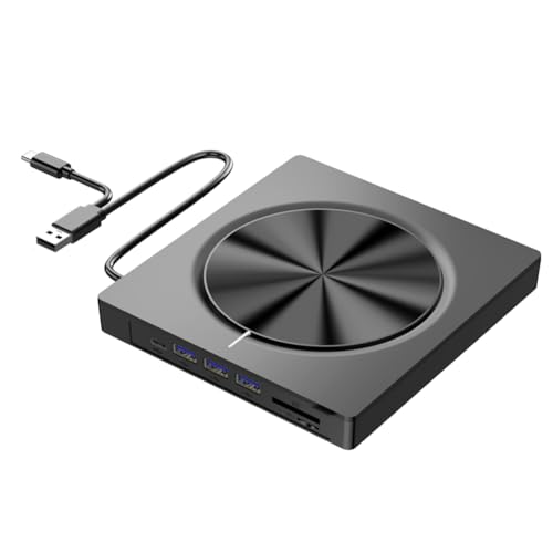 Lecteur optique externe 7 en 1 et graveur DVD avec ports USB