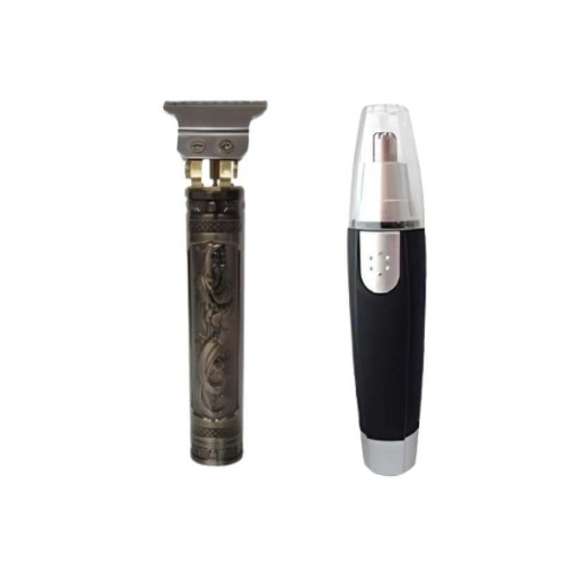 Kit de Cuidados Pessoais Masculino – Máquina de Cortar Cabelo e Barbear Sem Fio, Barbeador Elétrico Recarregável USB, Aparador de Pelos Nariz e Ouvido, Portátil, Lâminas de Alta Precisão, Ideal para Barba, Cabelo e Acabamento.