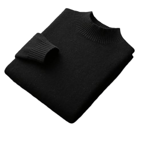 Men Cashmere Sweater Mock Neck Long Sleeve Pullover Thick Soft Warm Clothing Merino Wool Knitwear Tops